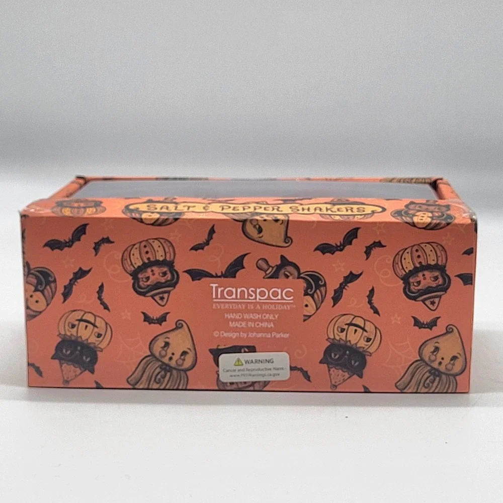 Johanna Parker Transpac Halloween Kooky Spooks Ghost Salt Pepper Shakers NIB